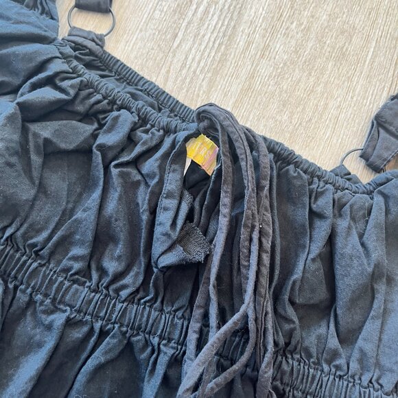 Womens Urban Outfitters Black Cropped Tank Top - L - Picture 3 of 6